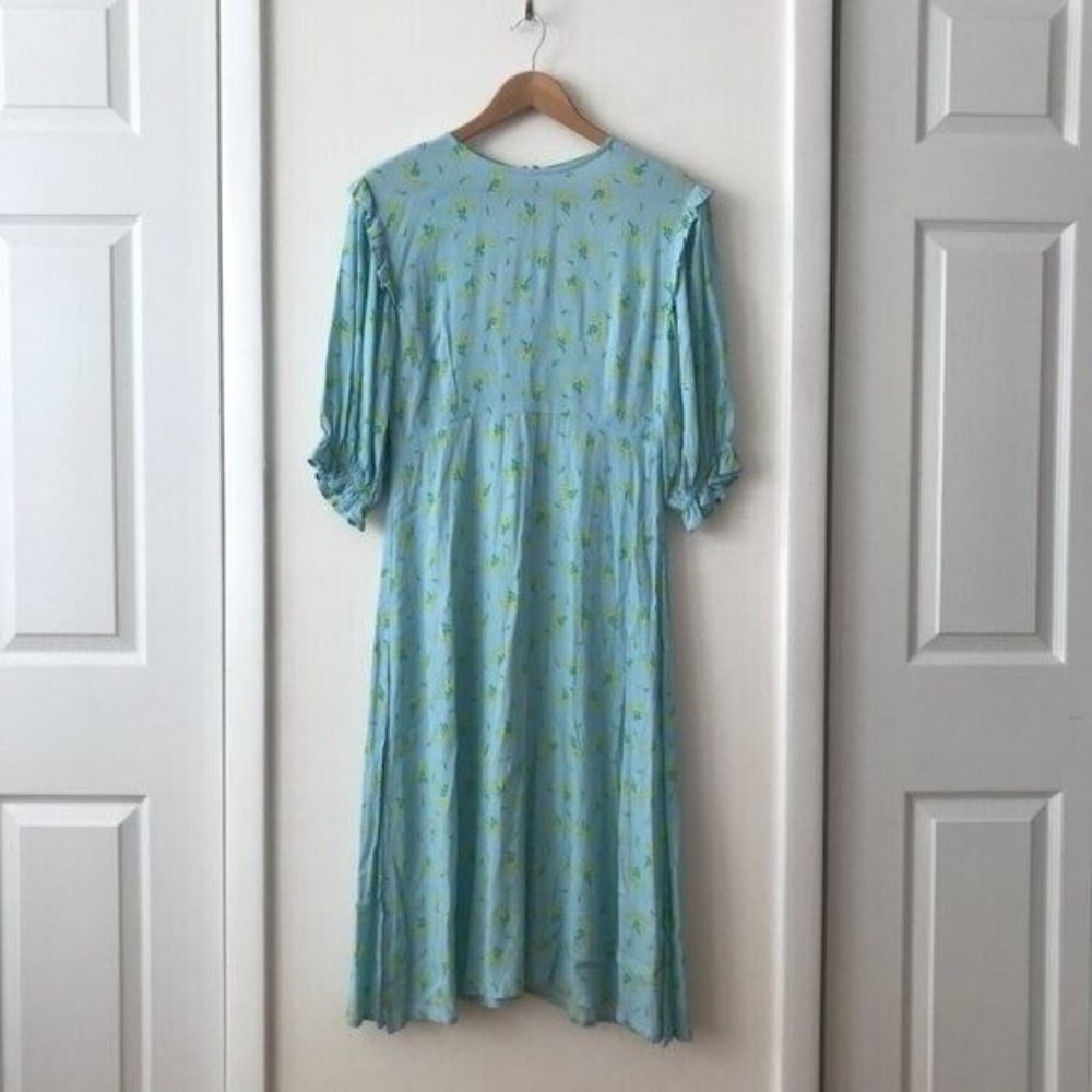 Faithfull The Brand Jean Marie Puff Sleeve Midi Dress - Picture 6 of 13